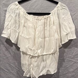 HOLDING HORSES Off-Shoulder White Blouse